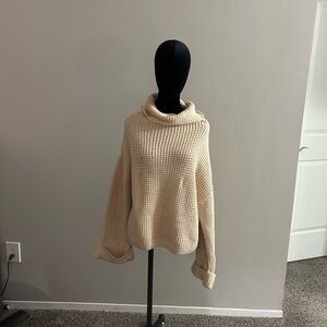 Free People Cozy and Cream Knit Sweater